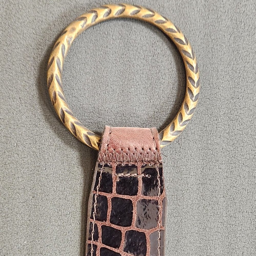 Anthropologie leather brown belt